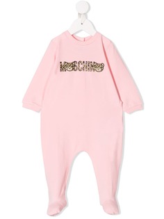 Moschino Kids пижама с леопардовым логотипом