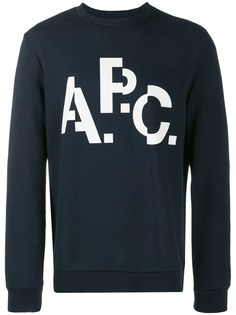 A.P.C. толстовка с круглым вырезом и логотипом