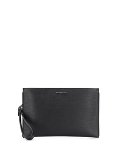 Ermenegildo Zegna logo plaque clutch bag