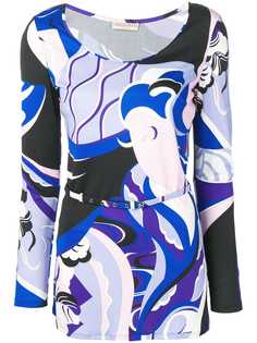 Emilio Pucci туника Hanami с принтом и поясом