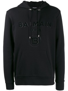 Balmain худи с бархатным логотипом