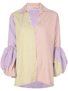 Silvia Tcherassi рубашка в полоску с объемными рукавами