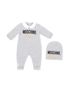 Moschino Kids ромпер с вышитым логотипом и воротником