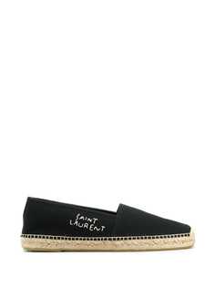 Saint Laurent logo embroidered espadrilles