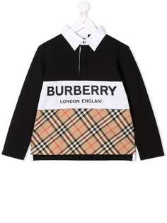 Burberry Kids рубашка-поло в клетку