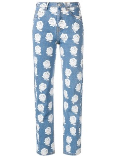 Kenzo джинсы с завышенной талией и цветочным принтом