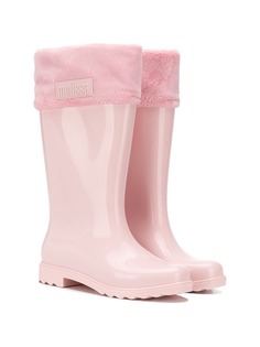 Mini Melissa TEEN logo embossed boots