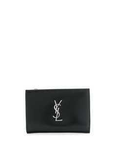 Saint Laurent маленький кошелек на молнии с монограммой