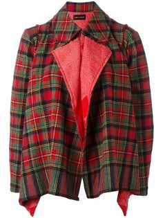 Comme Des Garçons Pre-Owned куртка-накидка в шотландскую клетку
