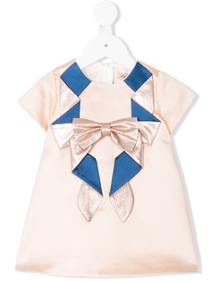 Hucklebones London платье-шифт с бантом с деталями в стиле "оригами"