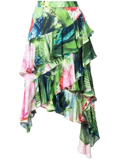 Josie Natori юбка с рюшами Sunset Palms