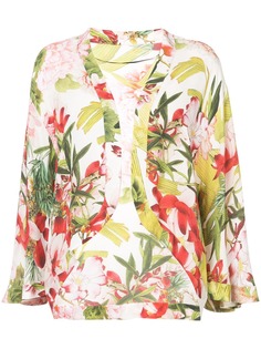 Josie Natori пиджак с цветочным принтом Paradise