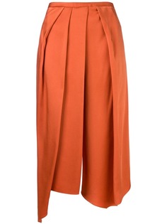 Chalayan укороченные брюки с драпировкой