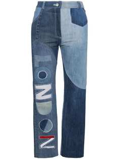 Ronald Van Der Kemp джинсы в стиле пэчворк с завышенной талией London