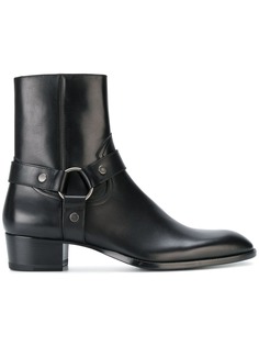 Saint Laurent сапоги Wyatt 40 с декоративной портупеей