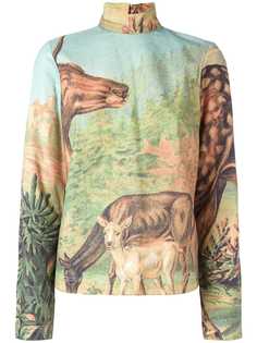 Walter Van Beirendonck Pre-Owned топ с принтом оленя