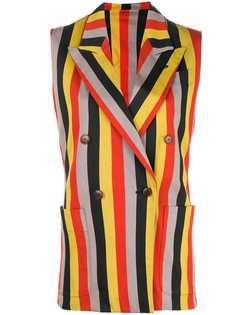 Jean Paul Gaultier Pre-Owned двубортная жилетка в полоску
