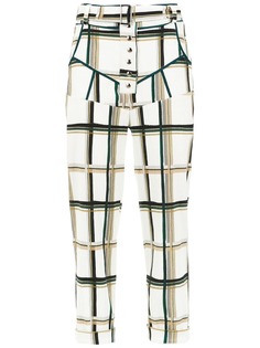 Framed Checklist high-waisted trousers