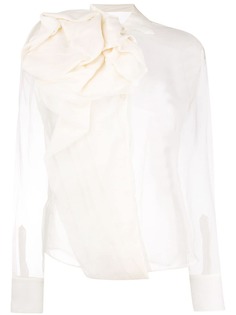 Christian Dior прозрачная блузка драпированная