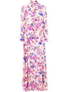 Natasha Zinko платье макси с цветочным принтом