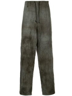 Yohji Yamamoto Pre-Owned брюки в ломаную клетку с поясом на шнурке