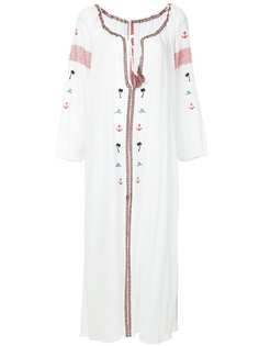 The Upside платье макси с разрезом на горловине и вышивкой