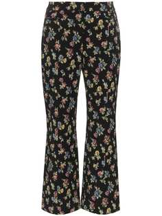 Erdem укороченные брюки с цветочным принтом