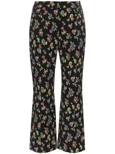 Erdem укороченные брюки с цветочным принтом