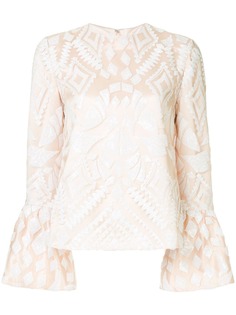 Huishan Zhang блузка с геометрическим узором