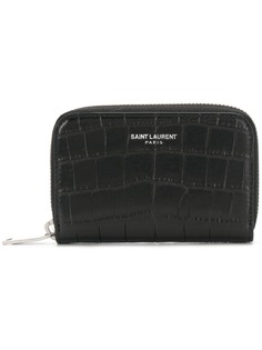 Saint Laurent кошелек с тиснением под крокодиловую кожу