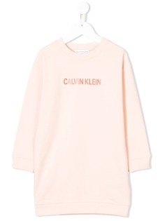 Calvin Klein Kids платье-толстовка с логотипом
