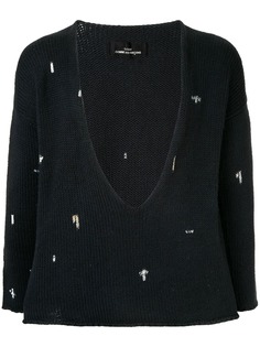 Comme Des Garçons Pre-Owned джемпер с глубоким вырезом