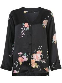 Josie Natori пижама с рисунком Midnight Garden