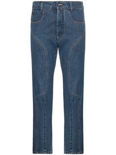 Delada укороченные прямые джинсы Moto с завышенной талией