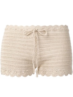 Alberta Ferretti шорты в технике кроше с фестонами