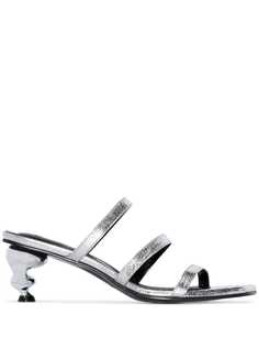 Yuul Yie босоножки с эффектом металлик