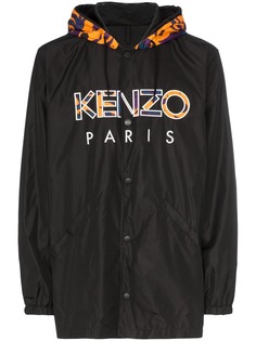 Kenzo ветровка с капюшоном и логотипом