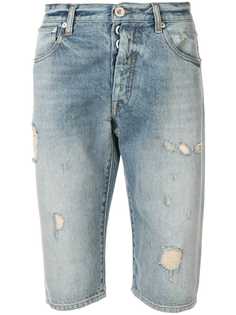 Unravel Project джинсовые шорты с эффектом потертости