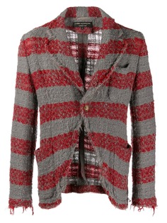 Comme Des Garçons Pre-Owned вязаный пиджак в полоску