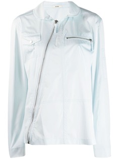 Zilver рубашка с диагональной молнией