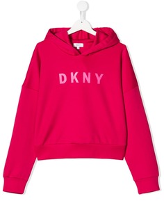 Dkny Kids толстовка с капюшоном и принтом логотипа
