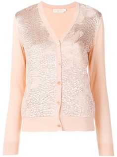 Tory Burch кардиган с цветочным декором спереди