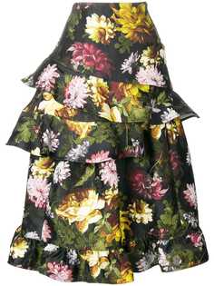 Preen By Thornton Bregazzi юбка Esta с цветочным принтом и оборками