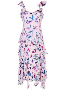 Tanya Taylor платье Violeta с цветочным принтом и оборками