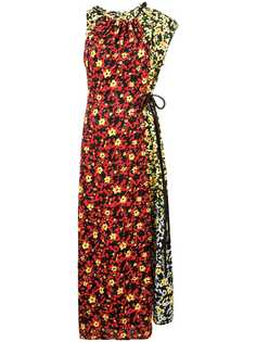 Proenza Schouler платье асимметричного кроя с цветочным принтом