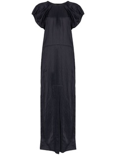 Jil Sander платье макси с короткими рукавами и драпировкой