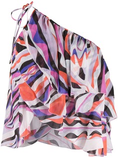 Emilio Pucci топ на одно плечо с оборками