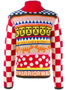 Walter Van Beirendonck Pre-Owned водолазка Fly or Vanish вязки интарсия 2002/03-го года