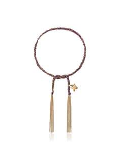 Carolina Bucci purple freedom charm yellow gold bracelet