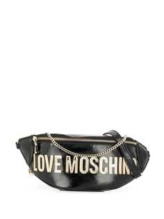 Love Moschino поясная сумка с нашивкой-логотипом